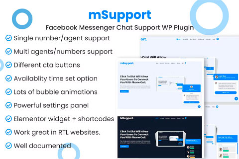 WordPress плагин CodeCanyon Messenger Chat Support