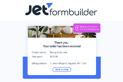 WordPress плагин JetFormBuilder Pro WooCommerce Cart & Checkout Action
