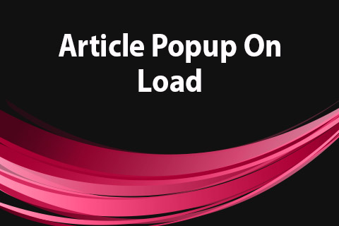 Joomla расширение JoomClub Article Popup On Load