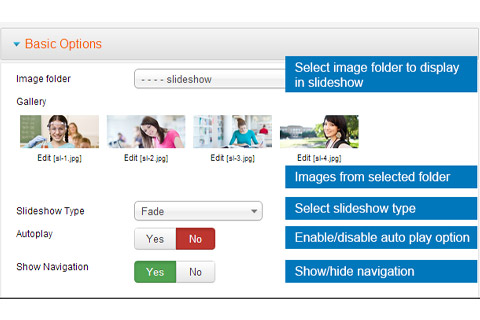 Joomla расширение JA Slideshow Lite