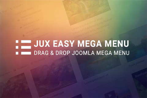 Joomla расширение JUX Easy Mega Menu