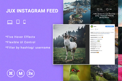 Joomla расширение JUX Instagram Feed
