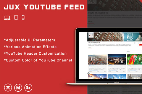 Joomla расширение JUX YouTube Feed