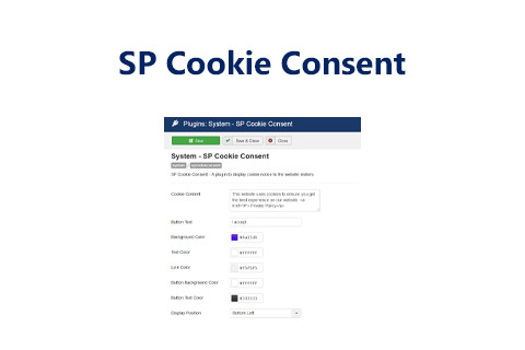 Joomla расширение SP Cookie Consent