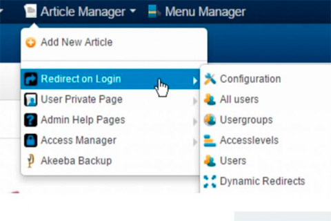 Joomla расширение Admin Menu Manager Pro