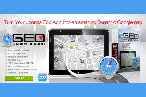 Joomla расширение GEO Radius Search for ZOO