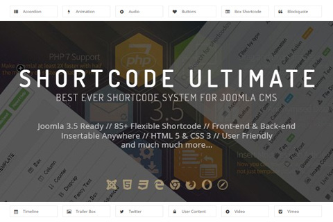 Joomla расширение BdThemes Shortcode Ultimate