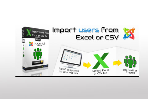 Joomla расширение Import users from Excel or CSV file