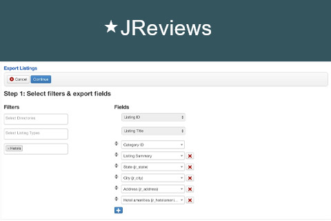 Joomla расширение Import Add-on for JReviews
