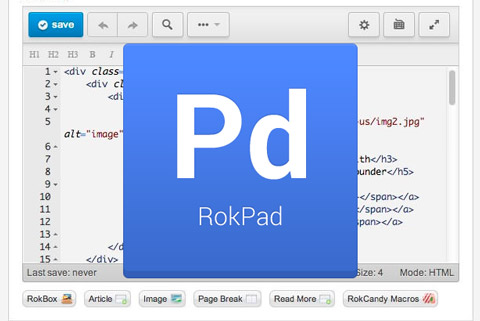 Joomla расширение RokPad