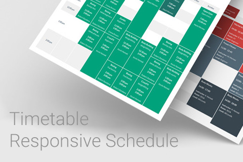 Joomla расширение Timetable Responsive Schedule