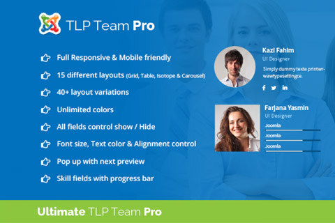 Joomla расширение TLP Team Pro