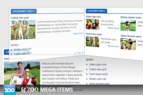 Joomla расширение SJ Mega Items for Zoo