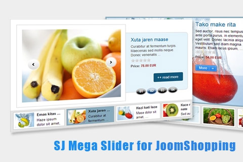 Joomla расширение SJ Mega Slider for JoomShopping