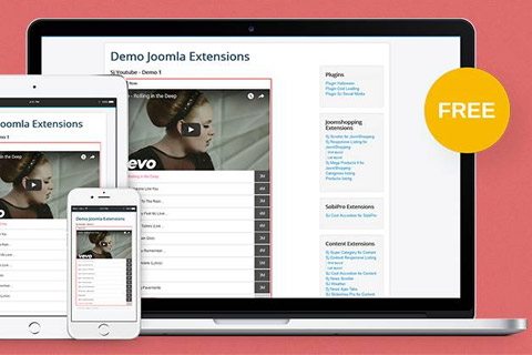 Joomla расширение SJ Youtube