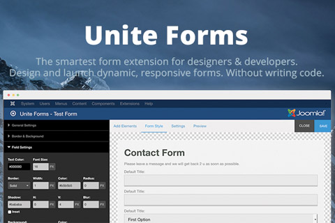 Joomla расширение Unite Forms