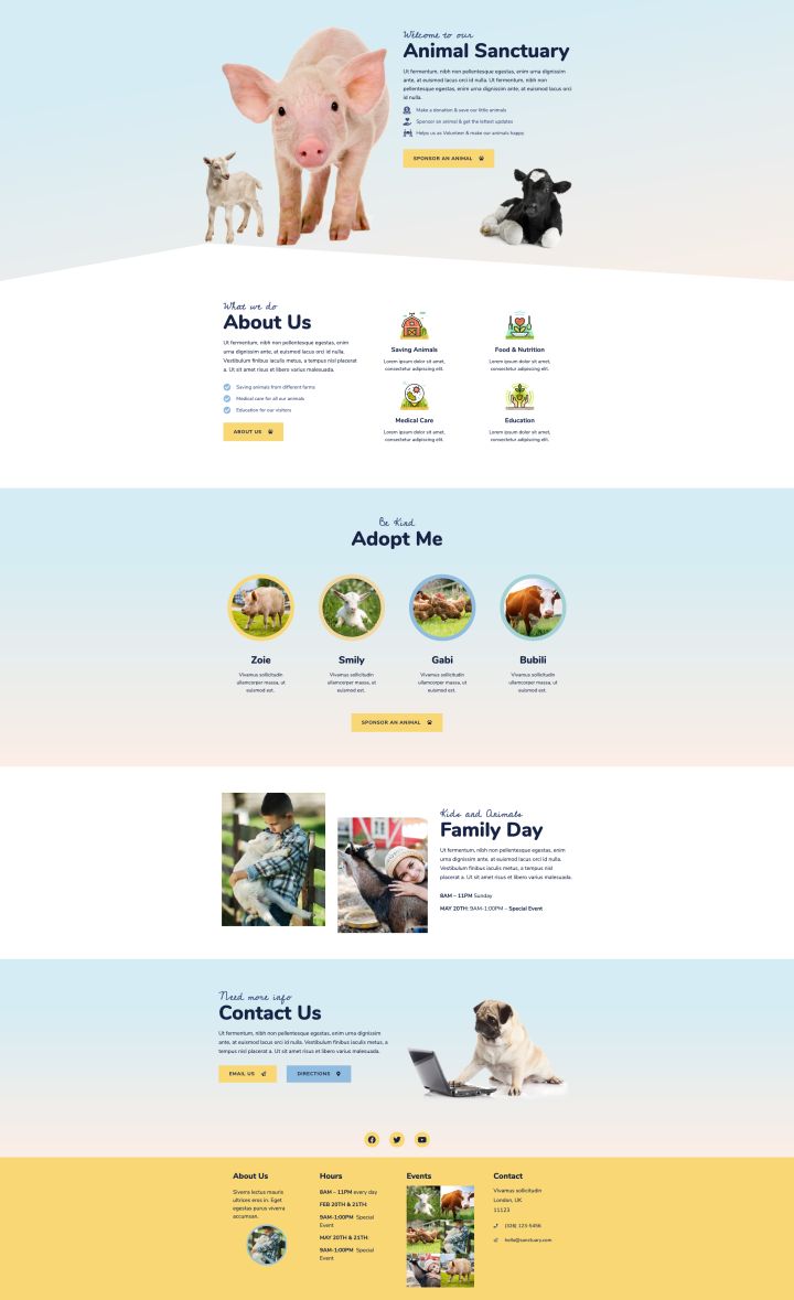 WordPress шаблон ThemeForest Animal Sanctuary