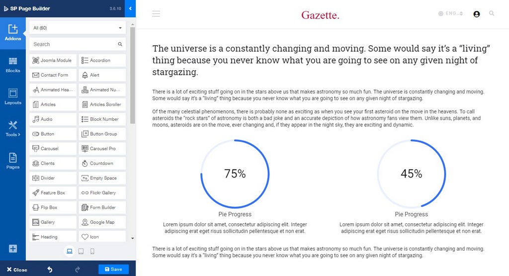 Vivid Pie Charts and Progress Bars