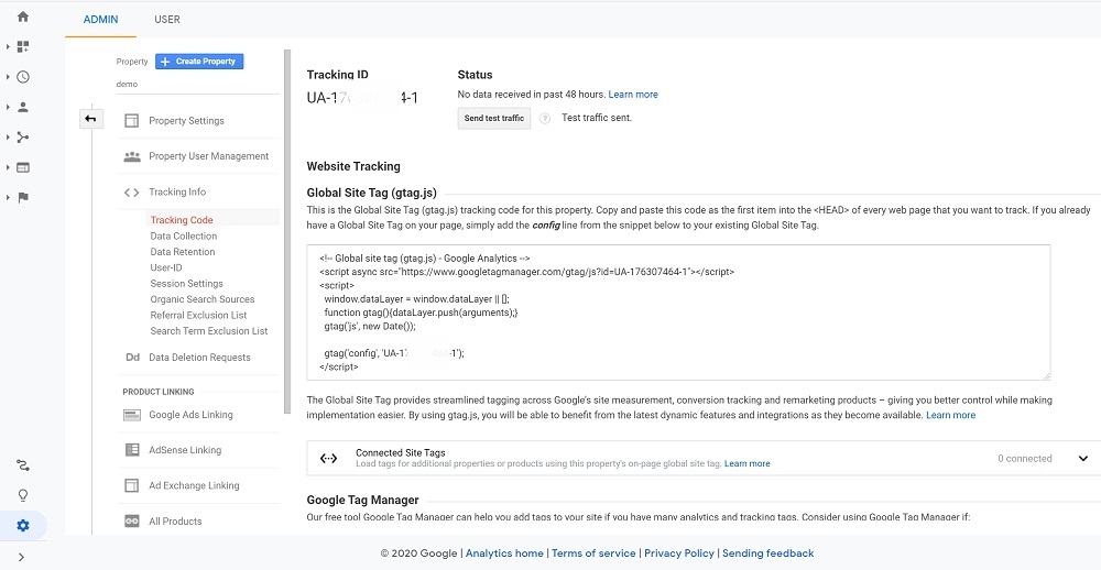 Google Analytics Account Creation