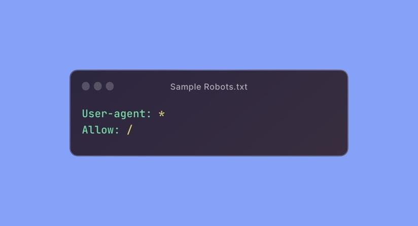 Sample robots.txt file format