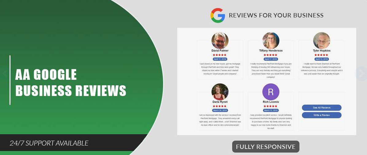 AA Google Business Reviews - расширение для отзывов на Joomla