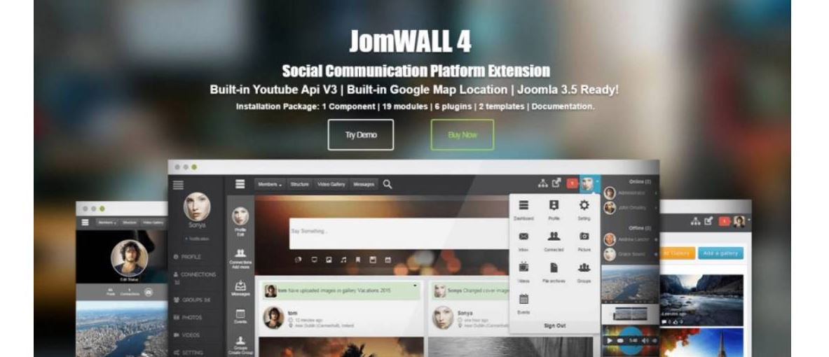 Jomwall - социальная сеть для Joomla