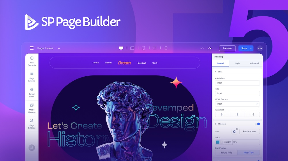 SP Page Builder - преимущества