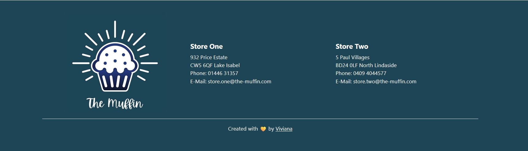 Скриншот футера с зеленым фоном и модулями