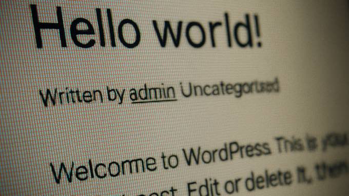 Удаление демонстрационного контента WordPress