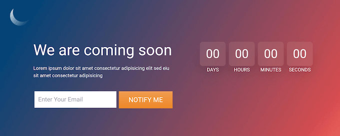 Страница 'Скоро открытие' или режим обслуживания