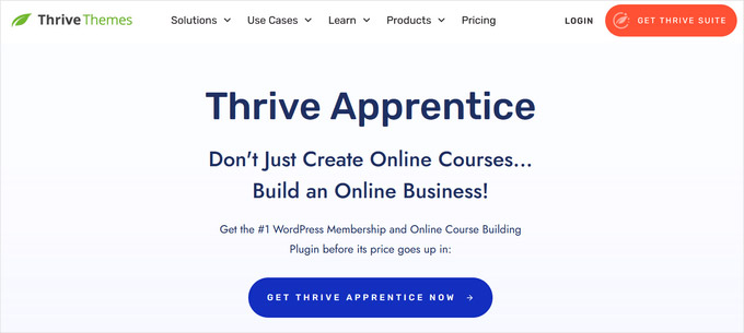 Интерфейс плагина Thrive Apprentice