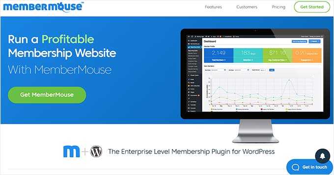 Интерфейс плагина MemberMouse