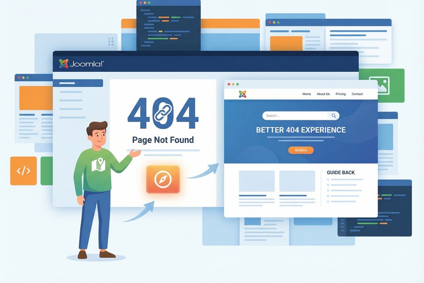 Страница ошибки 404 в Joomla с креативным оформлением
