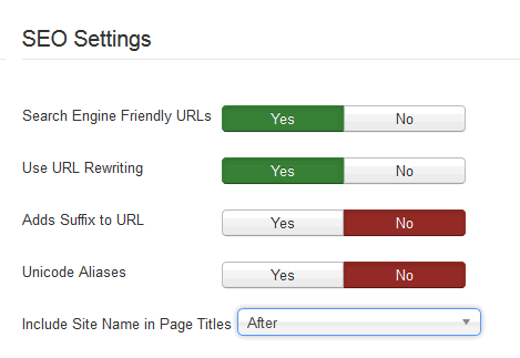 SEF URL-адреса в Joomla 3