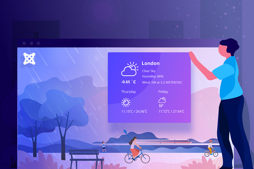 Как показать прогноз погоды БЕСПЛАТНО на Joomla