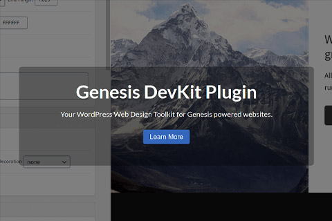 WordPress плагин Genesis DevKit