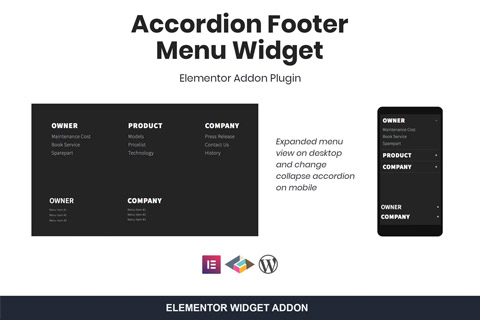 WordPress плагин CodeCanyon Accordion Footer Menu Widget