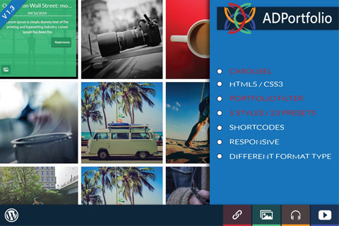 WordPress плагин CodeCanyon AD Portfolio Filter and Carousel