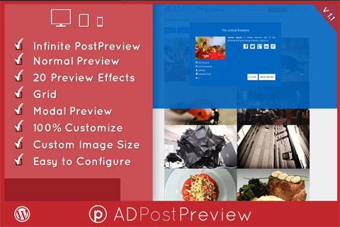 WordPress плагин CodeCanyon AD Post Preview