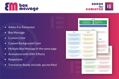 CodeCanyon Box Message For Elementor