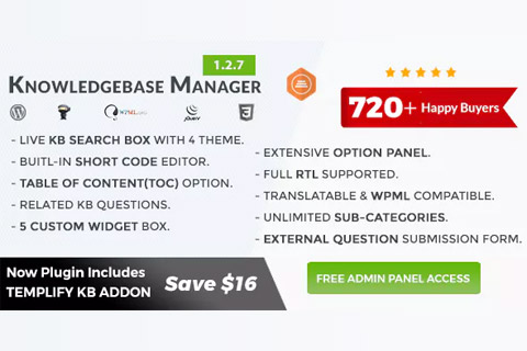 WordPress плагин CodeCanyon BWL Knowledge Base Manager