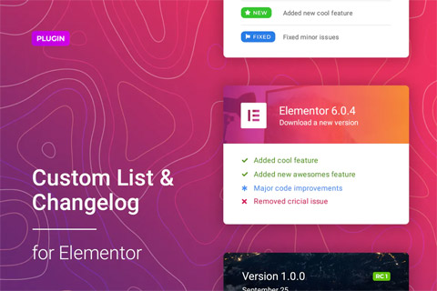 CodeCanyon Changelog & Custom List for Elementor