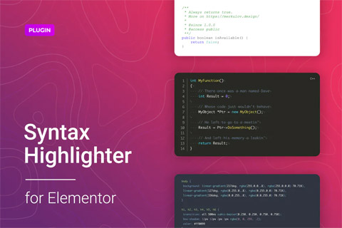 CodeCanyon Code Syntax Highlighter for Elementor