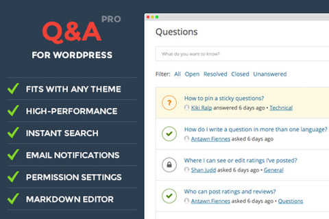 WordPress плагин CodeCanyon DW Question and Answer Pro