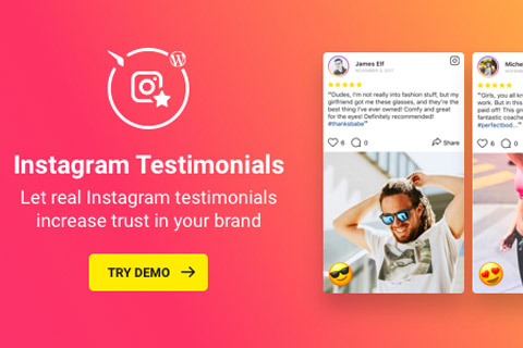 WordPress плагин CodeCanyon Instagram Testimonials