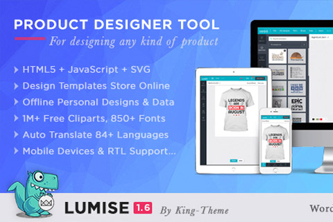 WordPress плагин CodeCanyon Lumise Product Designer