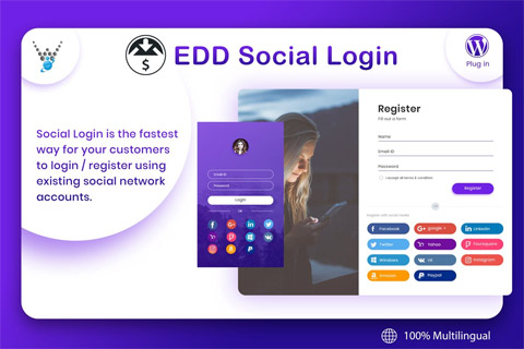 WordPress плагин CodeCanyon EDD Social Login 