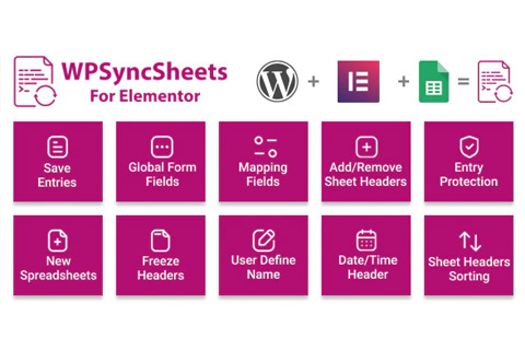 WordPress плагин CodeCanyon WPSyncSheets For Elementor