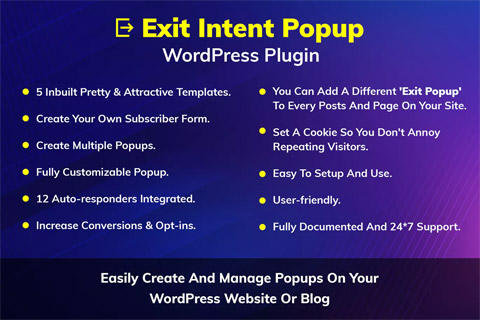 WordPress плагин CodeCanyon Exit Intent Popup