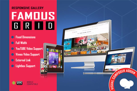 WordPress плагин CodeCanyon Famous Grid Gallery